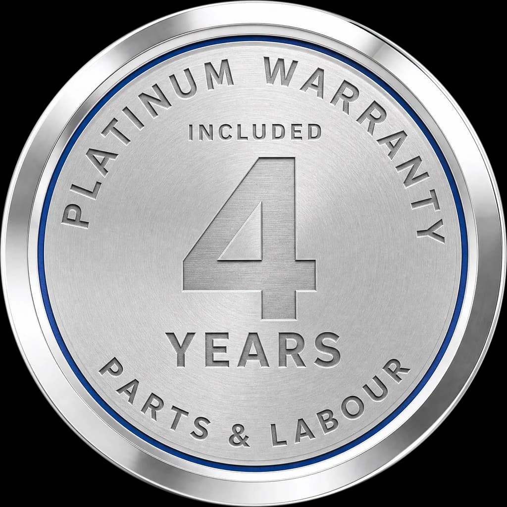 Platinum Warranty: parts and labour, four years, included on gas engines in non-commercial use